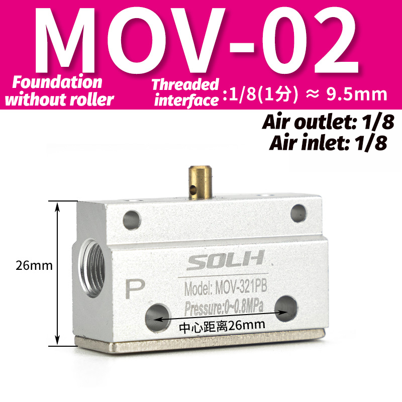 Pneumatische zwei Position zwei möglichkeit einer in einem heraus mechanische ventil Luft Kontrolle ventil Umkehr ventil MOV-01 MOV-02: Schwarz
