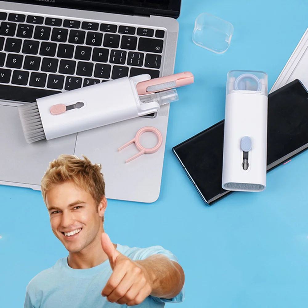 7-in-1 Keyboard Cleaning Kits Airpods Cleaner Headset Cleaner Pen Laptop Screen Cleaning Bluetooth Earphones Cleaning Kit