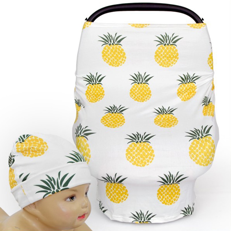 Moeder borstvoedingshoes sjaal voor borstvoeding fruit ananas baby autostoel luifel winkelwagenhoes voor baby's multifunctionele cape