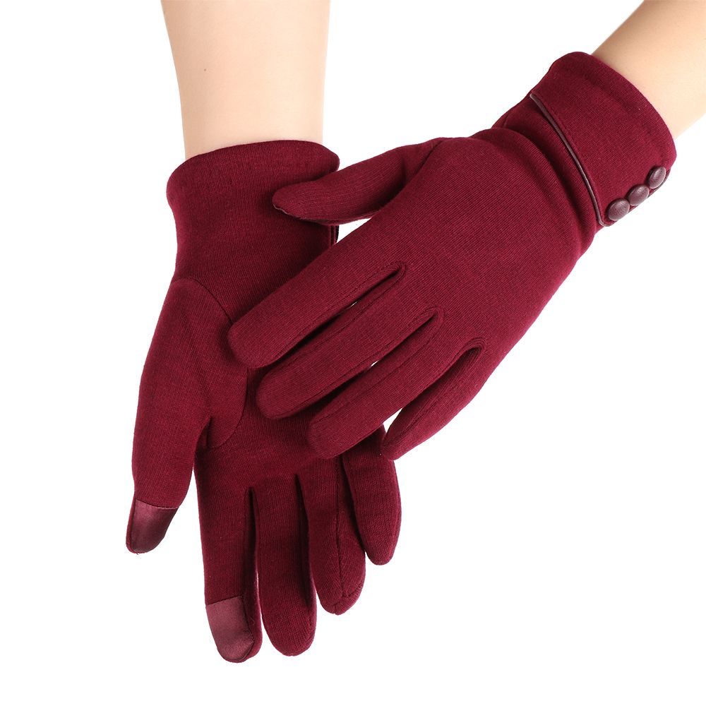 1 par de guantes cálidos de invierno para mujer, manoplas térmicas con forro polar para pantalla táctil, guantes a prueba de viento para conducir y esquiar