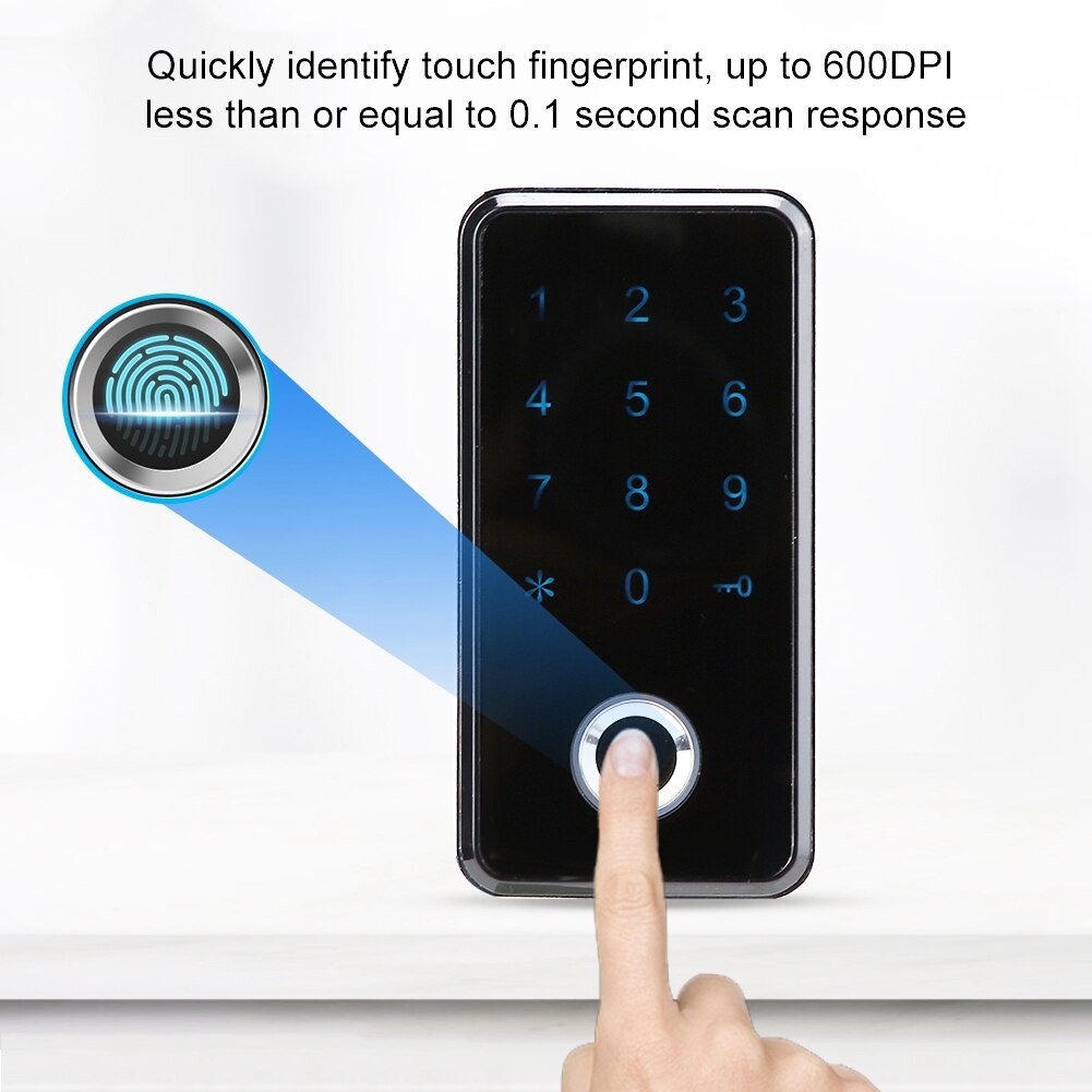 Smart Keyless Biometric Fingerprint Digital Password Electronic Lock For Cabinet File Locker Cabinet/Door/Wardrobe/Drawer Locker