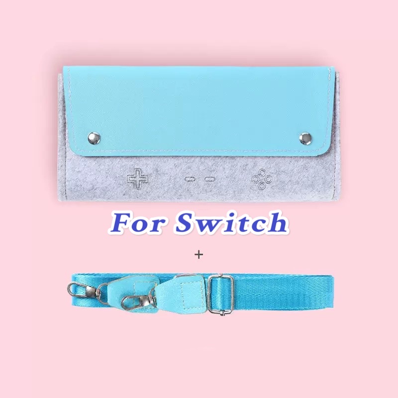 Protective Shell For Switch lite Portable Cute Pouch Travel Carrying Case NS Console Bag Switch Joy-Con &amp; Accessories: BLUE BUNDLE(For NS)