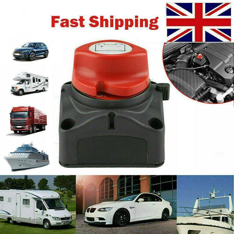 12V 600A Red Key Cut Off Battery Power Main Kill Switch Vehicle Car Modified Isolator Disconnector Car Switch for Car truck boat