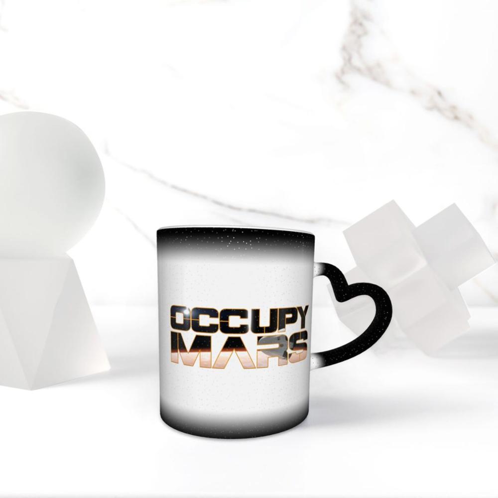 SpaceX Occupy-Mars coffee K mugs glass cups tazas set funny halloween tasse canecas friends disposable solo holder donut