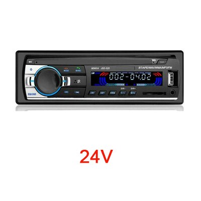 Auto Stereo Radio Hände Frei Bluetooth Autoradio 12V/24V FM Aux-in Eingang SD USB in-Bindestrich 1 Lärm Auto MP3 Multimedia Spieler: 24V