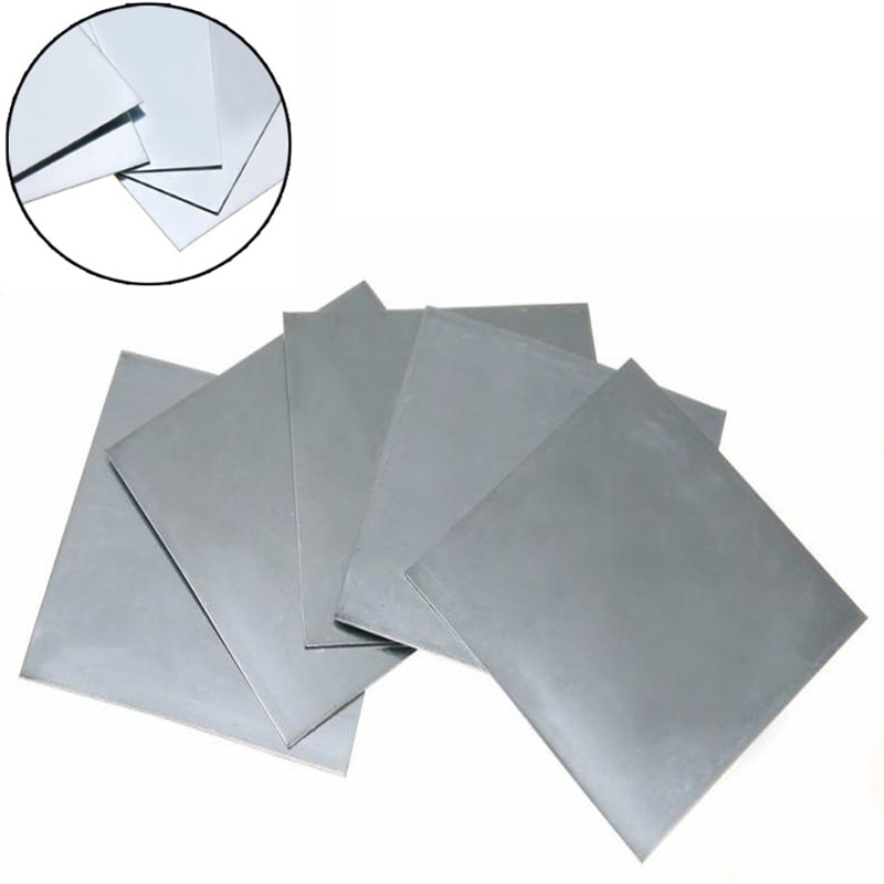 2PCS 100mm x 100mm x 0.2mm science laboratory chemical high-purity pure zinc plate metal zinc plate is durable.
