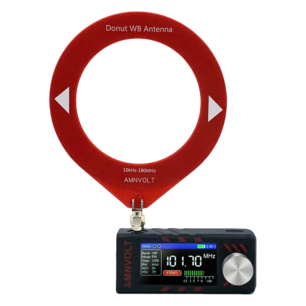 ATS MINI PRO Mini Pocket Radio SI4732 0.5-108mhz HF SW MW VHF All Band Radio LSB USB AM FM 1.9in Screen Donut＋Telescopic Antenn: green