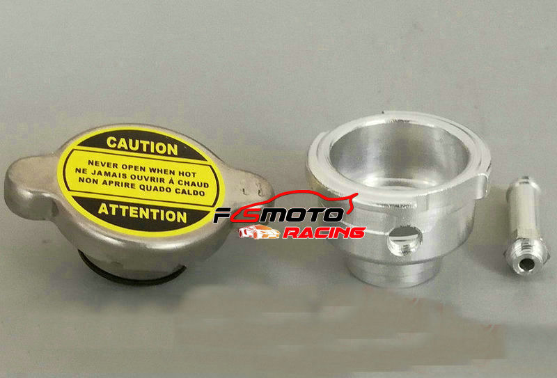 BRAND WELD ON ALL ALUMINUM RADIATOR FILLER NECK + 1.1 BAR RADIATOR CAP