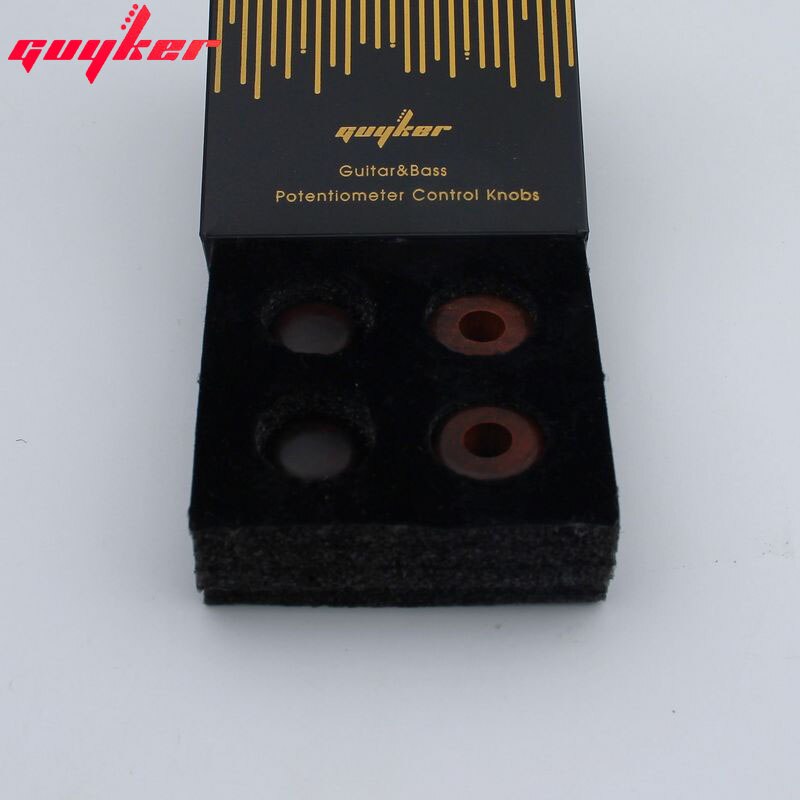 Guyker 2Pcs Ebony Concentric Stacked Knobs, Dual Dome Control Knobs, High Grade Dome Volume Tone Knob