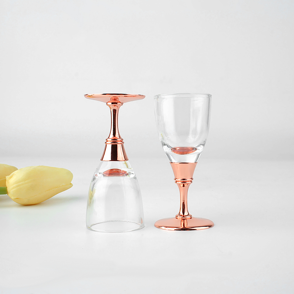 Oh trend snapsglas rostfritt stål rosställ julvinkopp bröllopstårta bord mitt dekorativa glasögon
