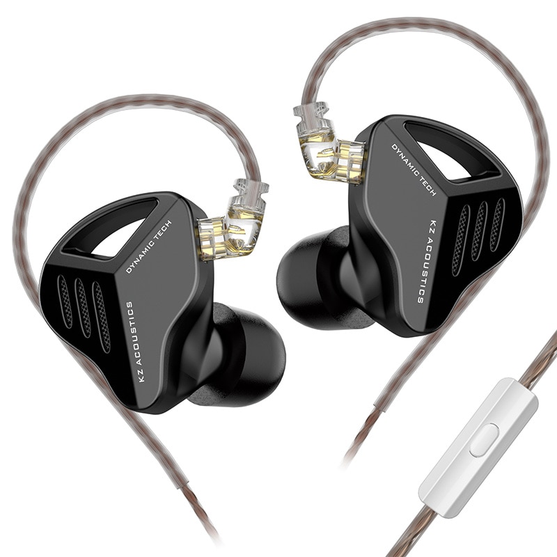 KZ ZVX auriculares dinámicos de graves HIFI, auriculares con Monitor de oído, auriculares deportivos con cancelación de ruido: Azul
