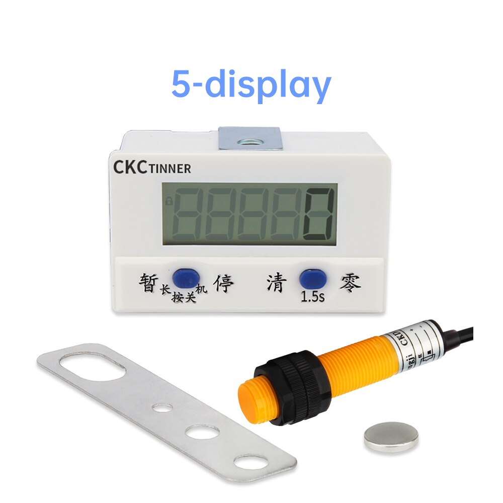 Electronic Digital Display Counter Proximity Magnetic Sensor Switch Punch Automatic Induction Without Battery: 5-digit
