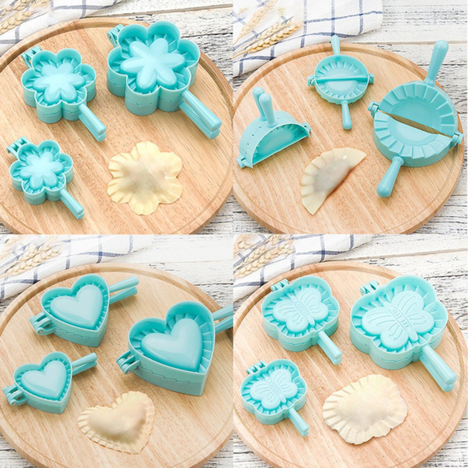Heart Butterfly Dumpling Mold Maker DIY Dough Household Kitchen Baking Gadgets Chinese Food Jiaozi Maker Kitchen Pastry Tool