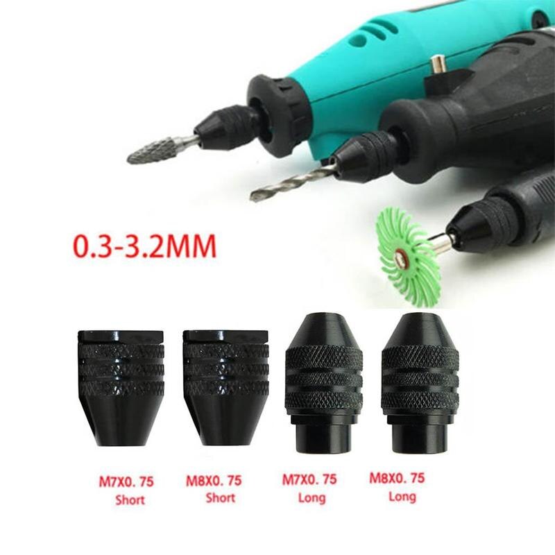 Mini portabrocas sin llave, M7, M8X0.75, cambio rápido para herramientas rotativas de tres mandíbulas, taladro J0H6
