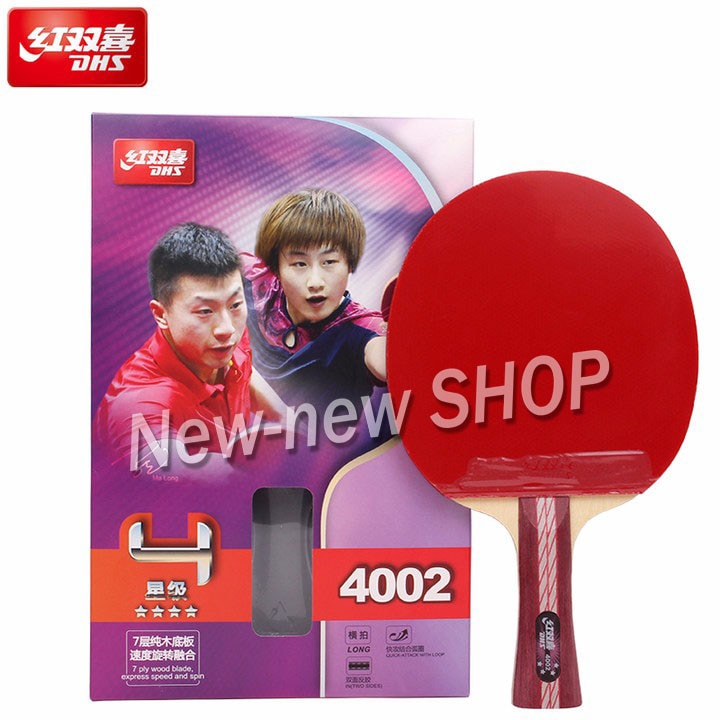 D'origine DHS 4002 4006 raquette de tennis de table avec 4 étoiles boutons dans les caoutchoucs attaque rapide boucle DHS sports de raquette de ping-pong