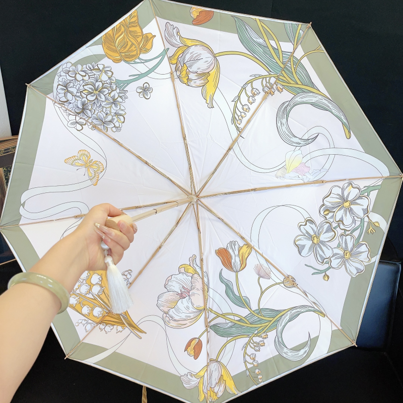 Winddichter Regenschirm im Xiaomi-Stil mit Aluminium-Fiberglasrahmen | UPF50+ UV-Schutz und luxuriöses tragbares | Unisex Choi: Lila