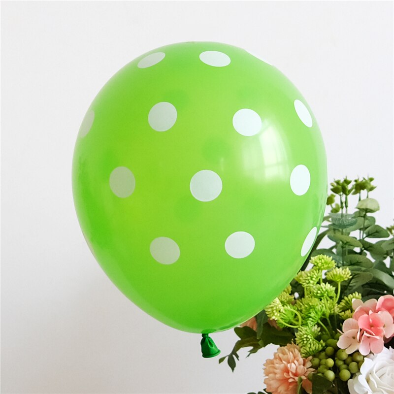 10pcs 12 Inch Colorful Wedding Valetines Day Agate Marble Wave Point Balloons Birthday Decoration Happy Year Decor: Wave point green