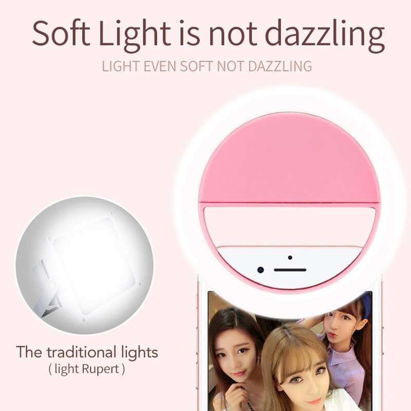 Selfie Light Portable LED Ring Light Fill for Smart Phone