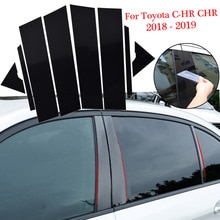 1 Set of BC Pillar Stickers For Toyota C-HR CHR Car pillar Sticker Black BC Column Cover Trim Mouldings Car Stickers