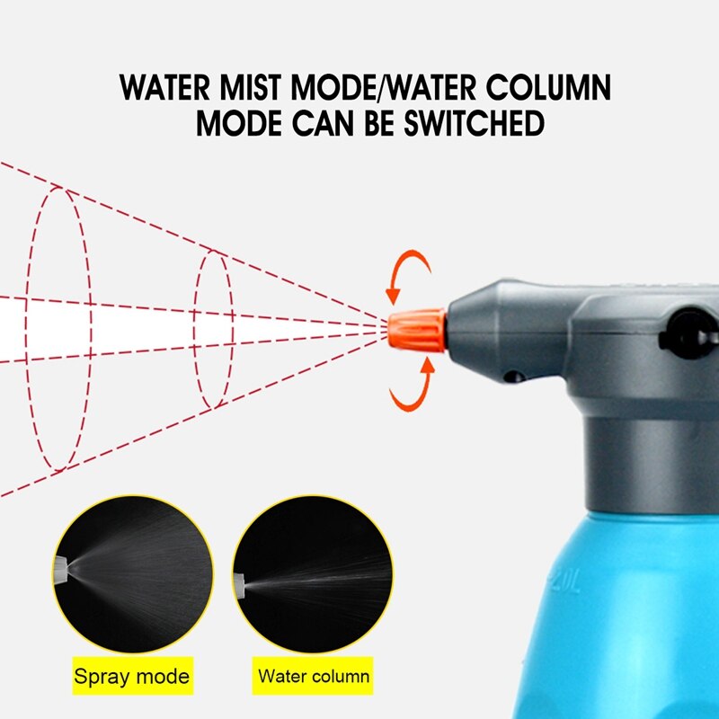 2L Electric Water Sprayer Automatic Nozzle Mist Car Wash Kitchen Plants Jet Pump Automatic Water Sprayer
