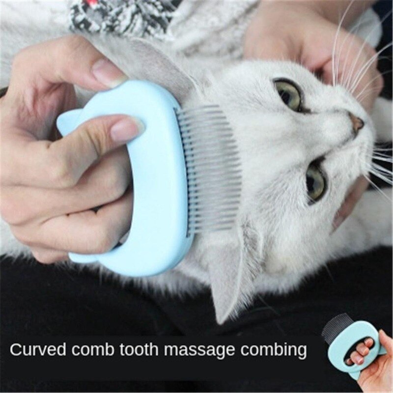 Peigne de nettoyage pour animaux de compagnie, fournitures de toilettage pour chiens et chats, peignes à dents fines, brosse pour chiens et chats, outil de toilettage en forme d'oreille, poils de coquille