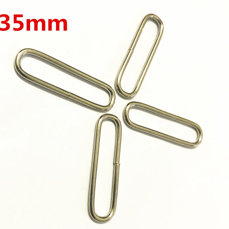 100 stücke metall Oval Ring Uhr bekleidungs Schnallen DIY Zubehör Nähen 16mm 20mm 25mm 32mm 35mm 38mm 50mm 65mm: Schwarzes Nickel