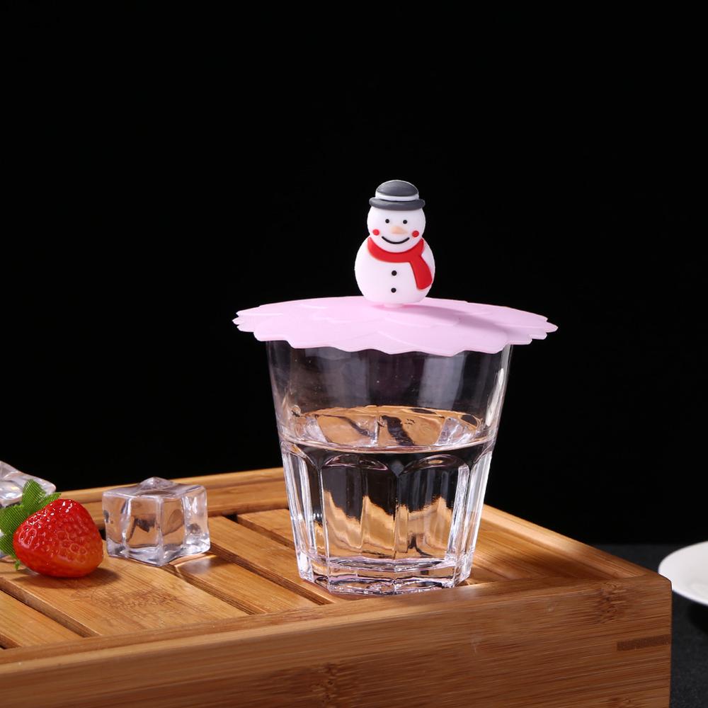 Reusable Cute Silicone Cup Cover Heat Resistant Sealed Leakproof Cups Lid Cute Anti-dust Bowl Tea Cup Lids Diameter 10cm
