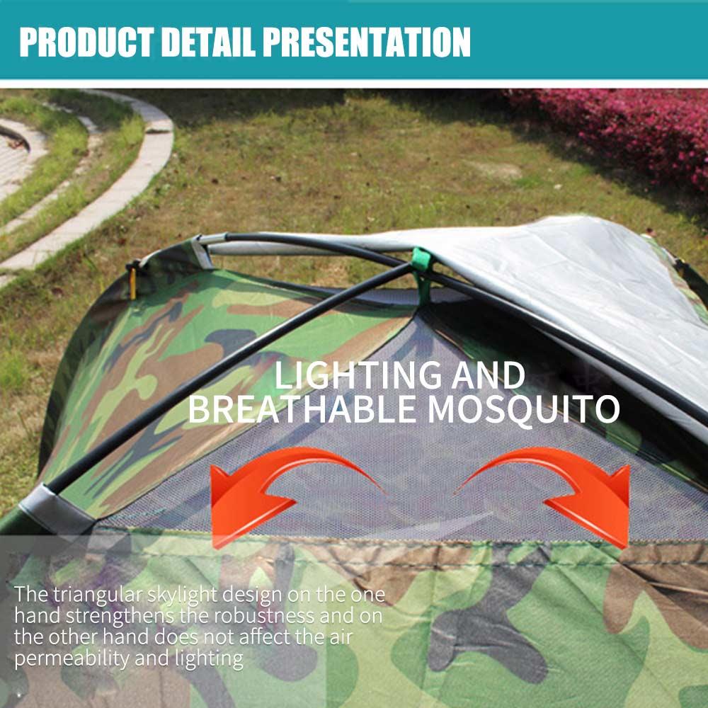 Camouflage tente lit suspendu voyage randonnée literie tente pliante Double couche tente Durable besoin de construire Polyester Camping