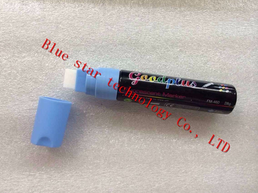 Flashcolor markør for glass whiteboard fluorescerende plate tavle plast tre papir maling markør kontor skolerekvisita: Blå