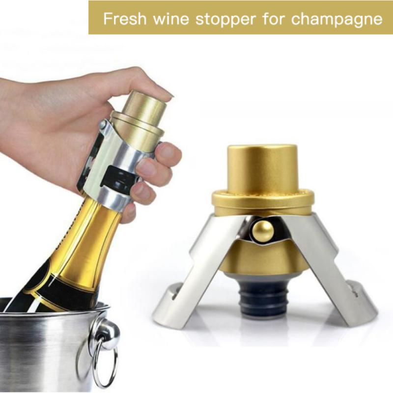 Wine Champagne Cap 304 Stainless Steel Champagne Portable Cork Holding Machine Bar Cork of Wine Sparkling Wine Champagne Cap