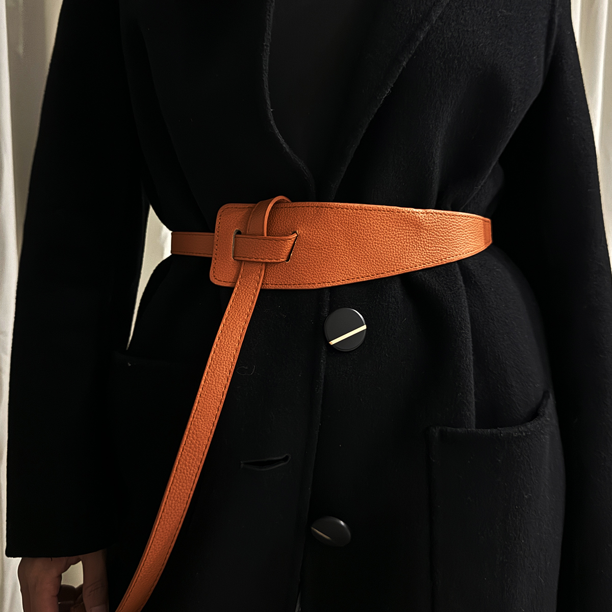 Belter for kvinner knute mykt pu-skinn langt linning bredt midjebelte for kvinner korsettbelte magebånd