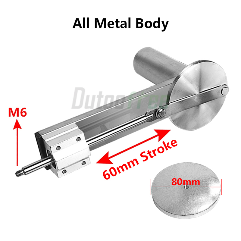 3-24V Mini Telescopic Linear Actuator Telescopic Stroke 60mm Rocker Actuator Motor 80mm Plate M6 Thread 30-200 times/min