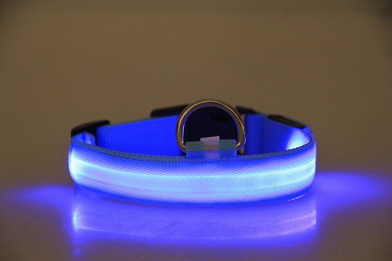 Hals Band Voor Halsband Led Shining In Het Donker Verstelbare Kleurrijke Oplaadbare Met Usb Antilost Voorkomen Decoratie Huisdier Kraag: CHA-BU / S