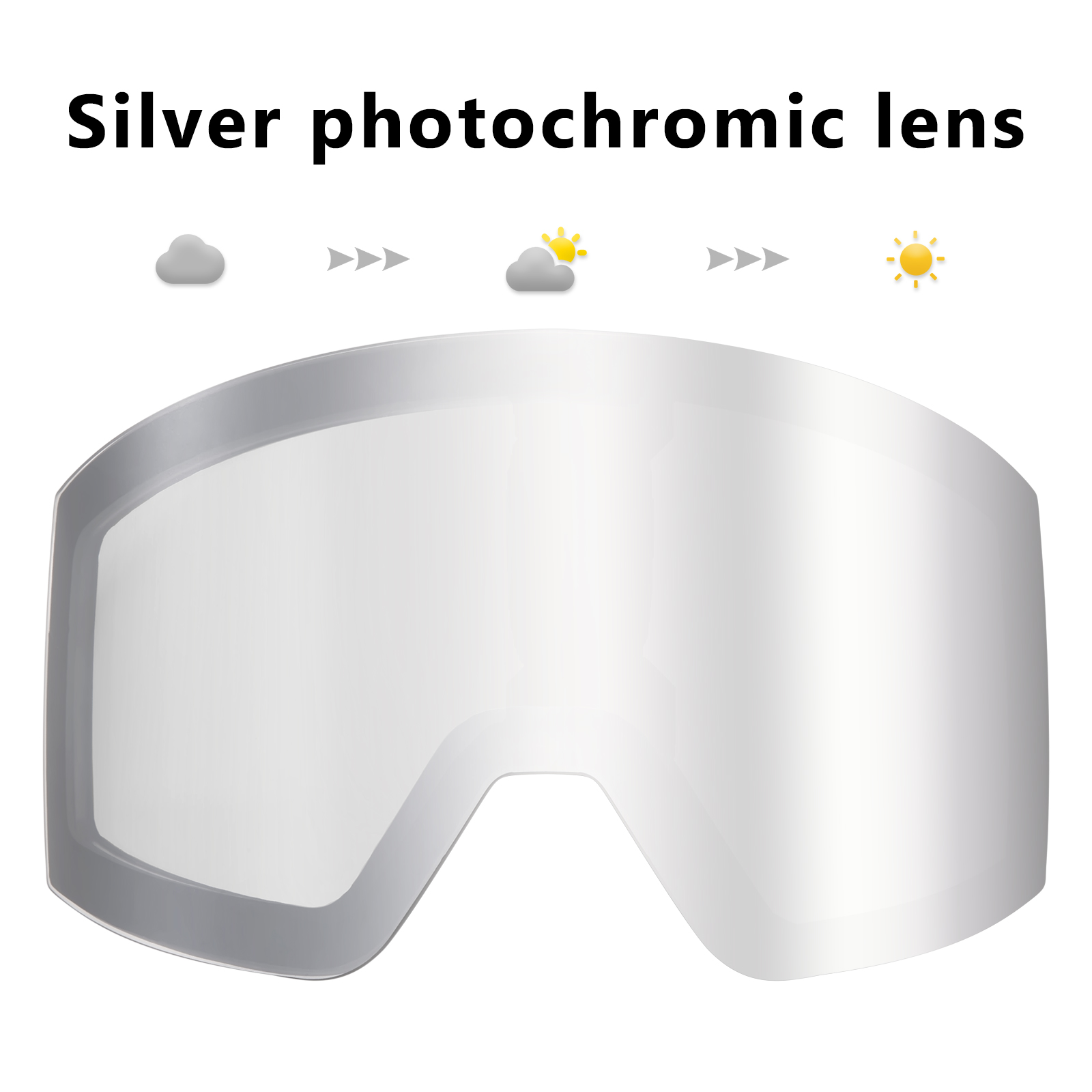 KAPVOE Photochromic Ski Goggles Double Layers Lens Anti-fog UV400 Ski Glasses Winter Sports Skiing Snowboard Men Women Snow