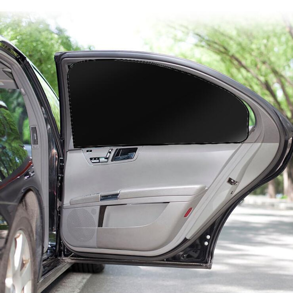 2 Pairs Magnetische Zon Shield Protector Gordijnen Voor Auto Schuine Side Windows