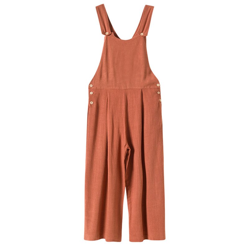 6 Tot 16 Jaar Kids & Tiener Meisjes Zomer Solid Cotton Casual Overall Jumpsuits Kinderen Meisje Mode Wijde Pijpen Overall broek