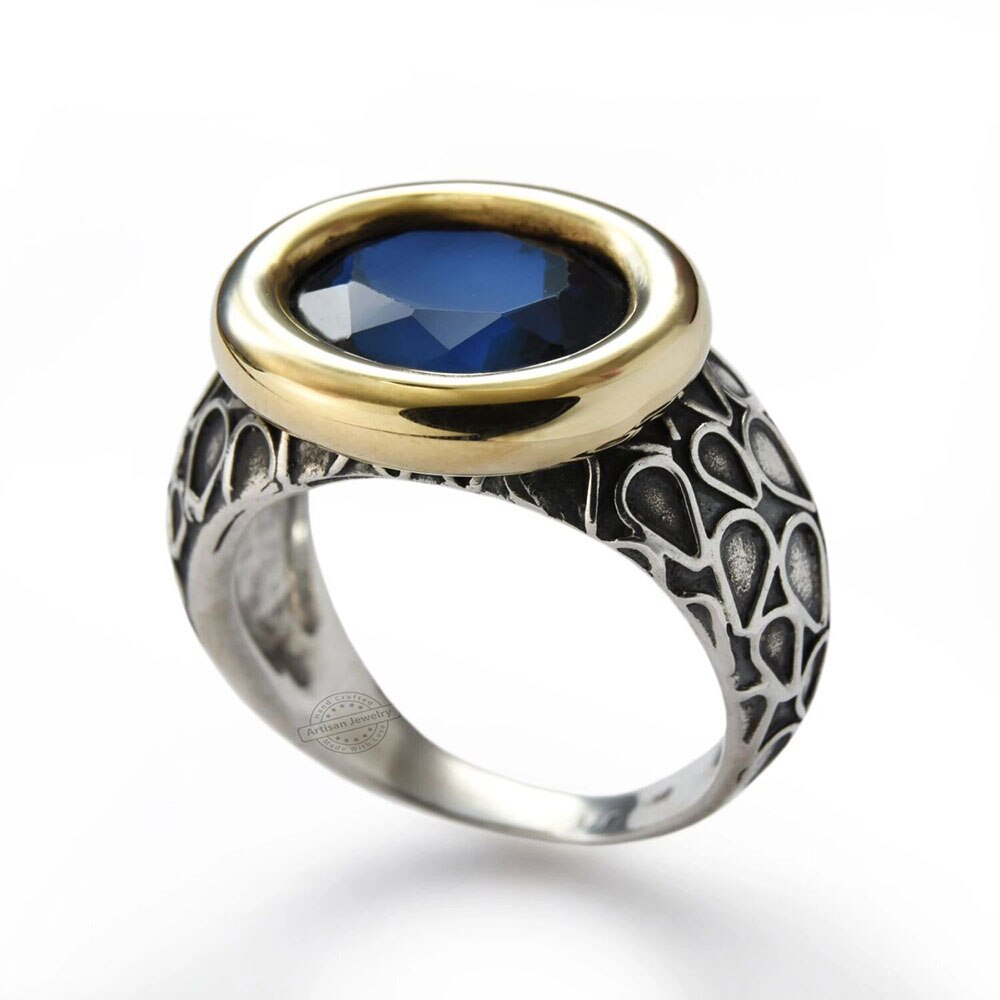 Neue Klassische Punk StyleBlue Schmuck Dame Ring Freundin Halloween frauen Hüfte hüpfen Legierung Dekoration Ring