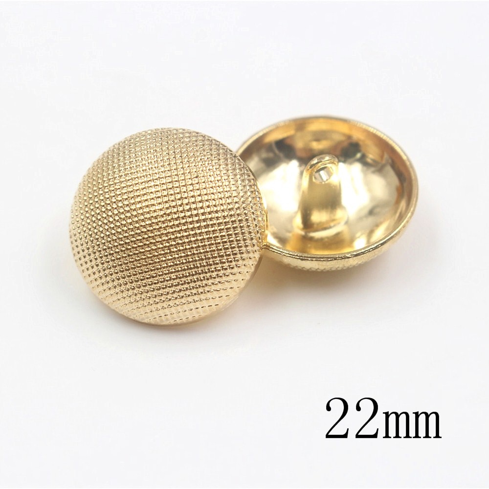 18mm 22mm 25mm 10 stk / parti metal knapper til tøj sweater frakke dekoration skjorte guld knapper tilbehør diy js -0128