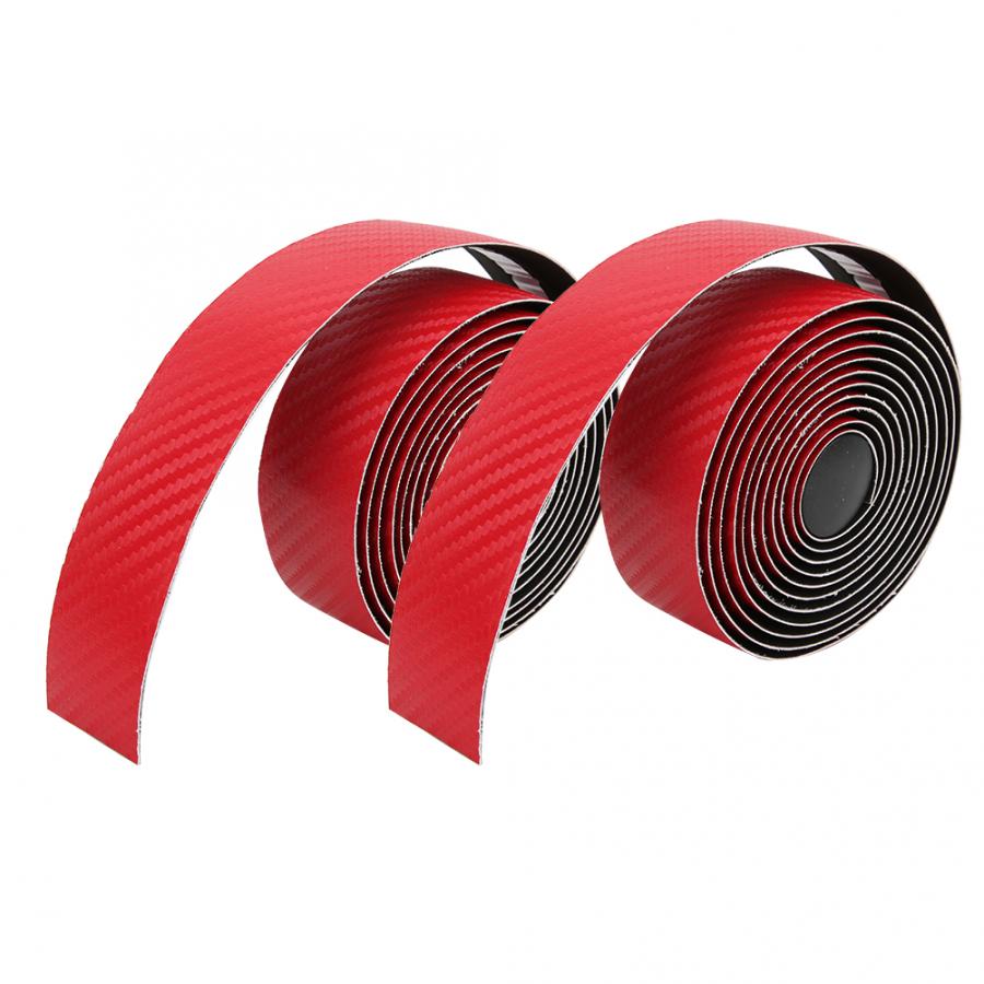 Fietsstuur Tape PU Ademend Racefiets Fietsstuur Tape Hoge Elastische Handvat Bar Ademend antislip Riem: Rood