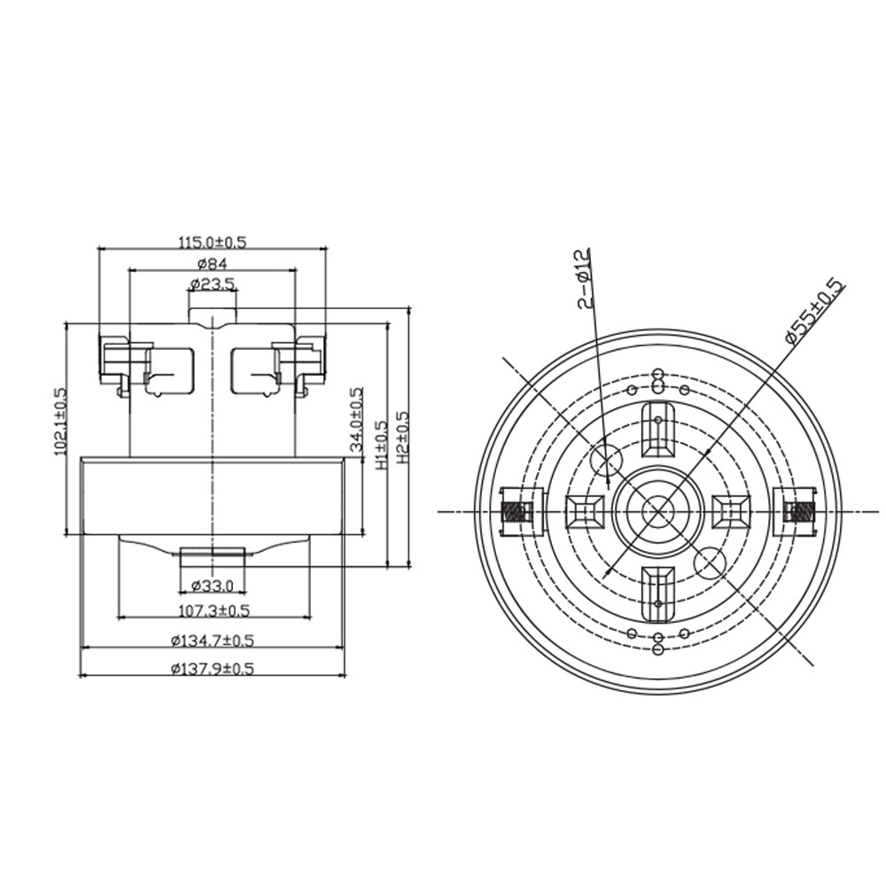 Moteur d'aspirateur 1800 Watt de remplacement pour Samsung DJ31-00067P, DJ31-00067A, DJ31-00067K, DJ31-00067N, VCM-K70GUAA