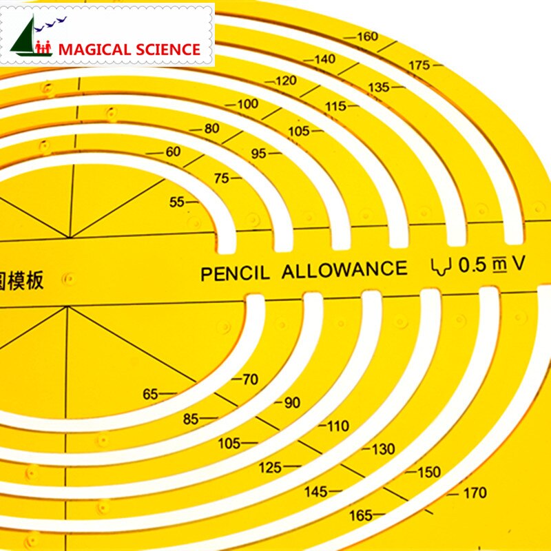 Große Oval vorlage groß Ellipse zeichnung lineal kunststoff halb-elliptische vorlagen für studenten flexibel JSH4352