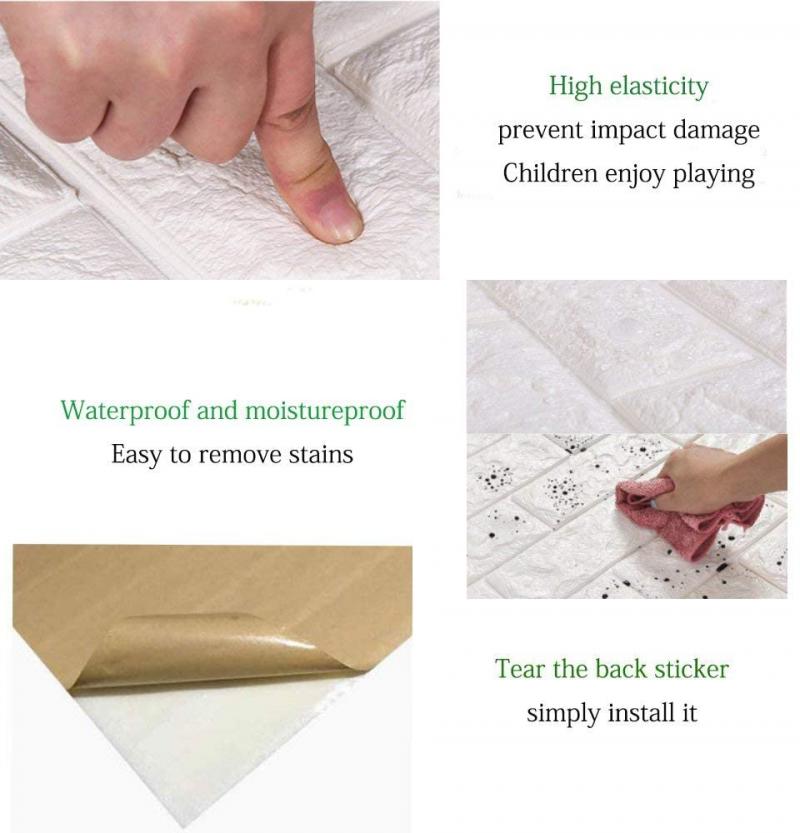 3D Wallpaper Stone Brick Wall Sticker Panel Eco Foam Wall Decal Covers DIY Self Adhensive Posters for Home Decoration TXTB1