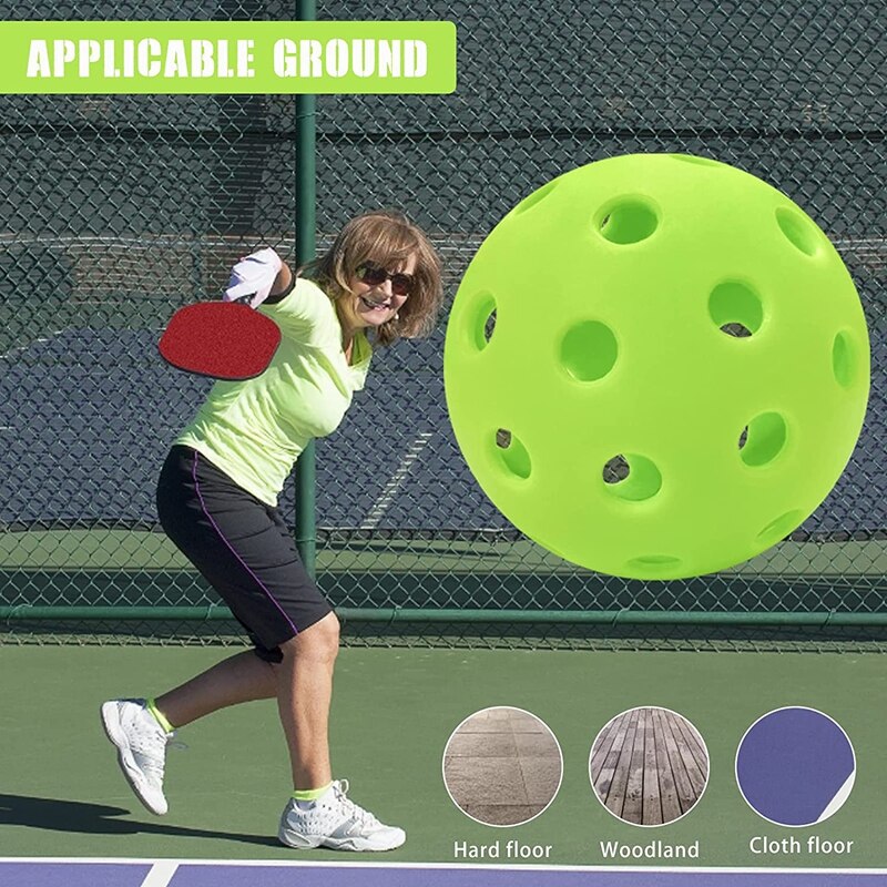 12Pcs Pickleball Ballen Outdoor 40 Gaten Voor Pickleball Sport Training High-Vis Optic Pickleballs Standaard Picklball Accessoires