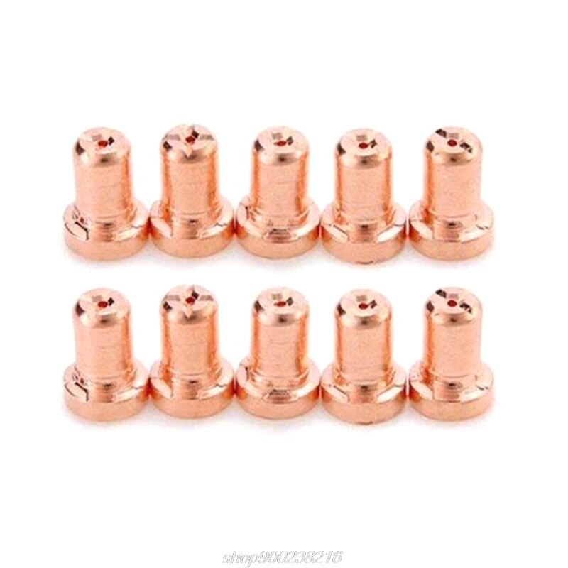 20Pcs Rood Koper Uitgebreide Lange Plasma Cutter Tip Elektroden &amp; Nozzles Kit Mayitr Verbruiksartikelen Voor PT31 A14 21