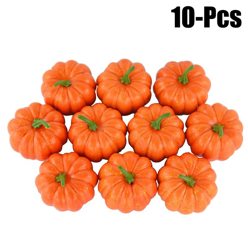 Artificial Pumpkin Lifelike Realistic Halloween Artificial Vegetables Home Decor Vegetables: Default Title