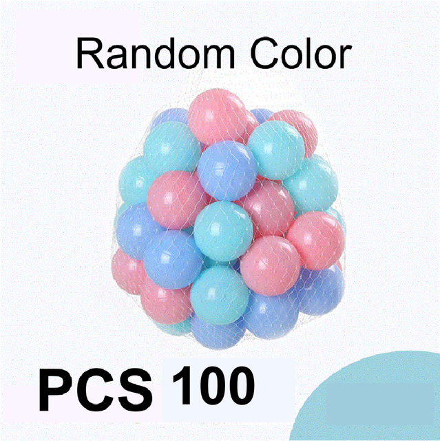 Bola de agua colorida para piscina, juguete ecológico de plástico suave para piscina de agua, ola de mar, juguetes de mina para carpa para bebé: AZ060-M100PCS