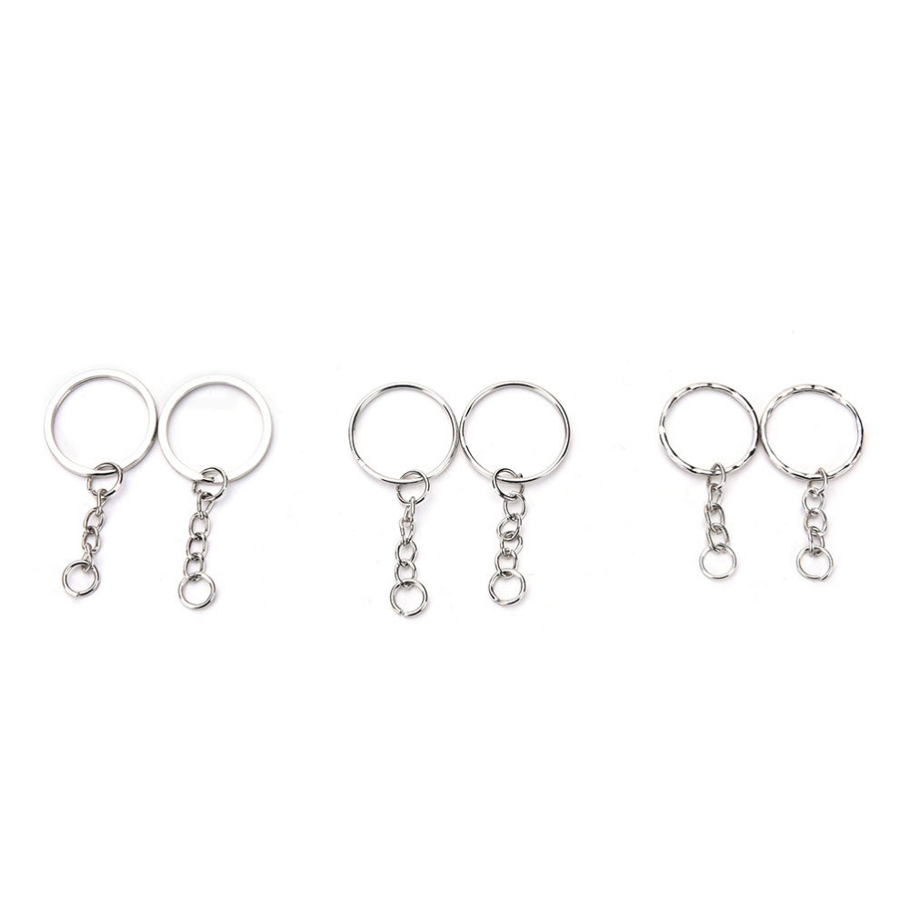 100 Stck/einstellen Silbrig Schlüssel Ketten Edelstahl Legierung Kreis DIY 25mm Schlüsselanhänger Schmuck Keychain Schlüssel Ring Schmuck Keychain schlüssel Ring