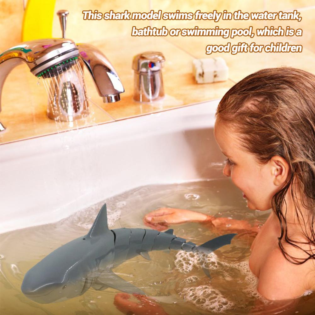 Remote Control Shark 2.4G Electric Simulation RC Fish Rechargeable Battery Water Swimming Pool Children Toys