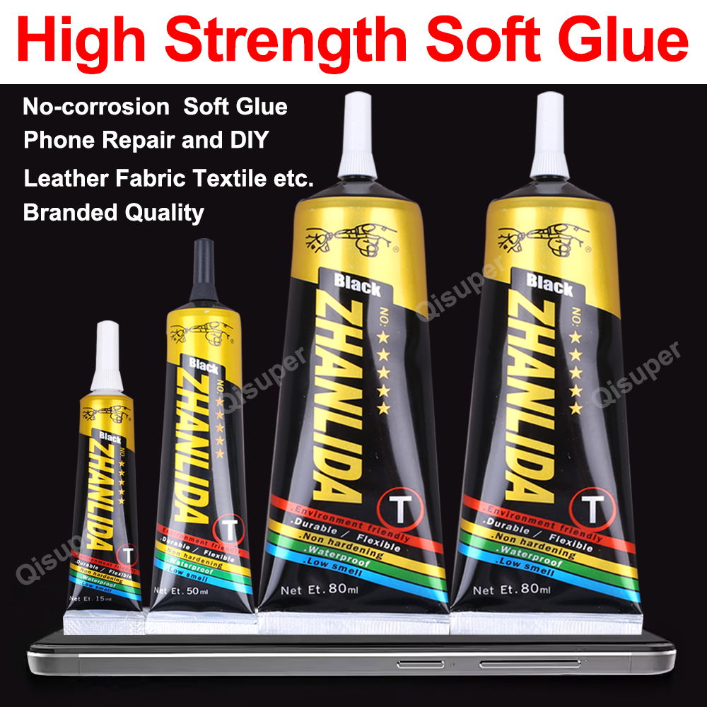 Waterproof Black Glue Phone Contact Epoxy Resin Adhesive Textile Leather Crystals Clothes Plastic Sealant T9000 15ml 50ml 110ml