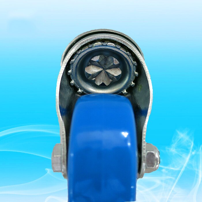 Pacote 8 2 polegada Rodas Rodízios Placa Giratória Rodízios em Azul